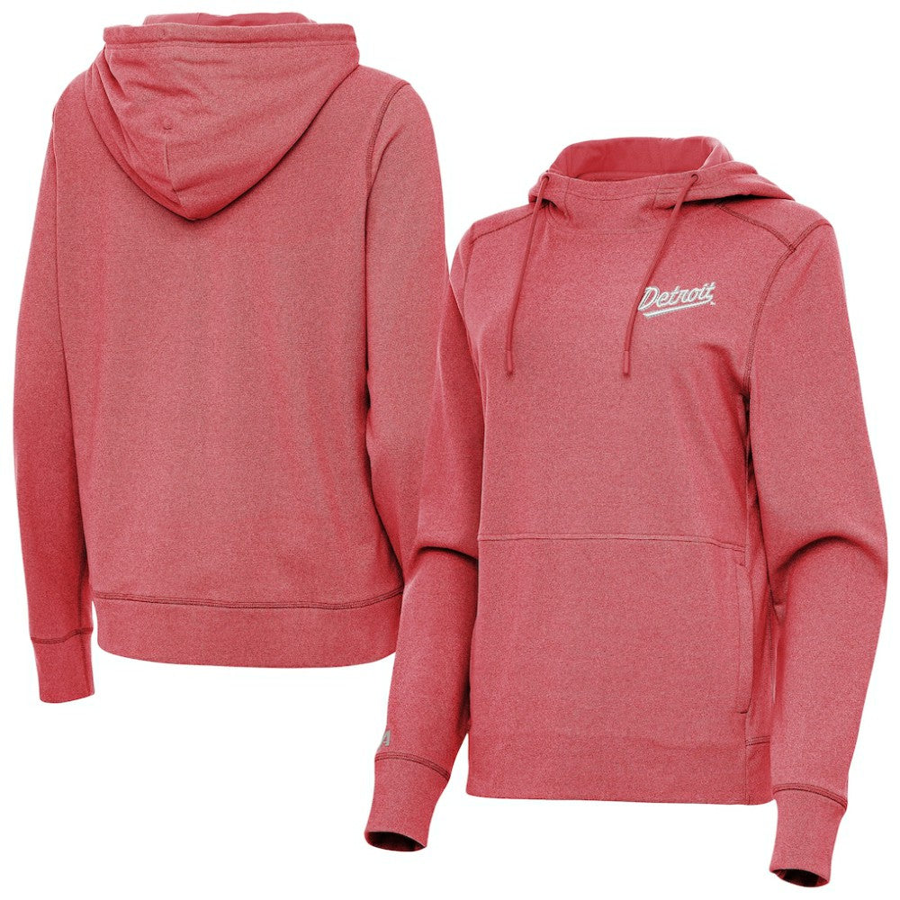 NHL Heather Red Detroit Red Wings Antigua Women's 2025 NHL Stadium Series Justice Pullover Hoodie