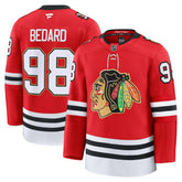 NHL Red Connor Bedard Chicago Blackhawks Fanatics Centennial Premium Player Jersey