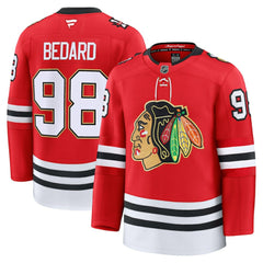 NHL Red Connor Bedard Chicago Blackhawks Fanatics Centennial Premium Player Jersey