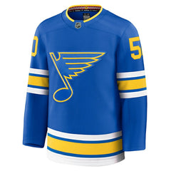 NHL Blue Jordan Binnington St. Louis Blues Fanatics Home Premium Player Jersey