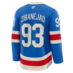 NHL Blue Mika Zibanejad New York Rangers Fanatics Centennial Premium Jersey