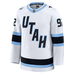 NHL White Logan Cooley Utah Mammoth Fanatics Away Premium Player Jersey