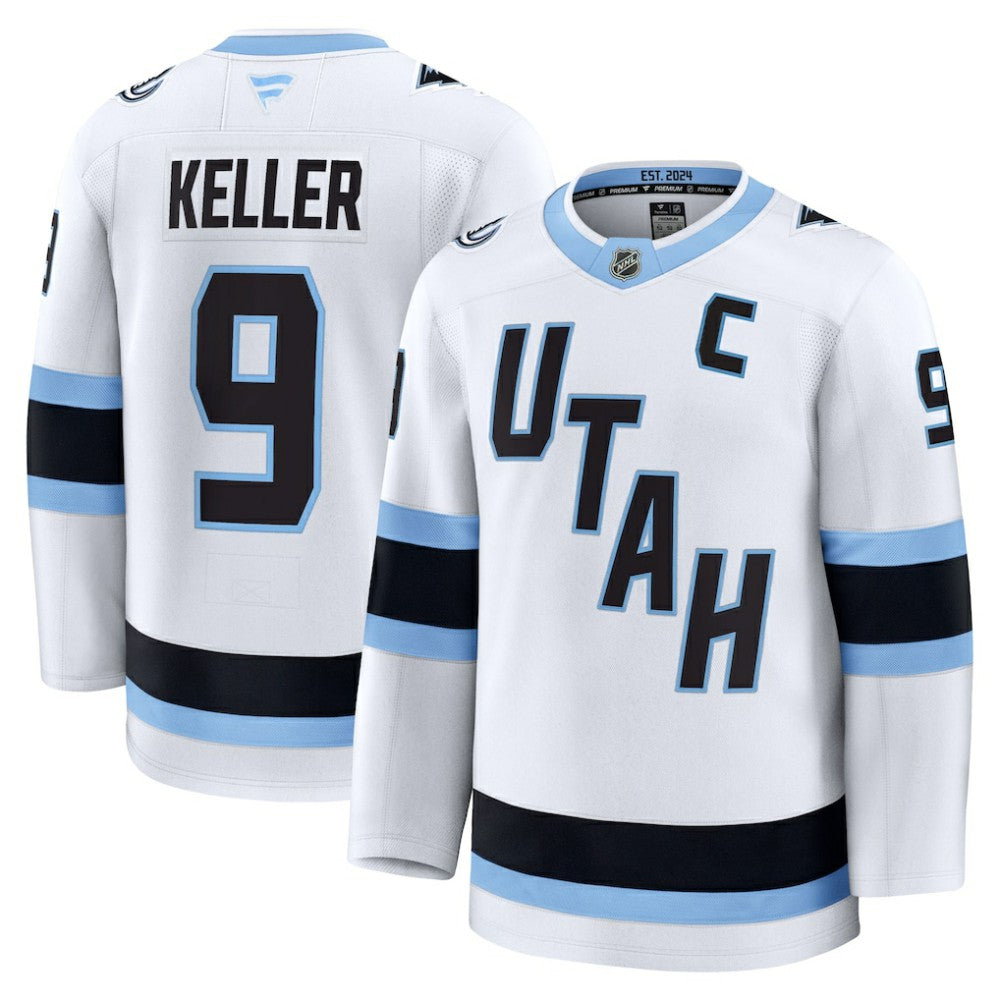 NHL White Clayton Keller Utah Mammoth Fanatics Away Premium Player Jersey