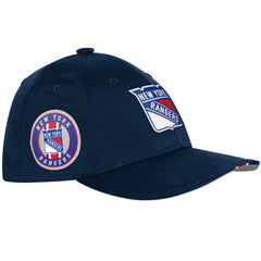 NHL Navy New York Rangers Fanatics Youth 2025 NHL Draft Authentic Pro On-Stage Podium Adjustable Hat