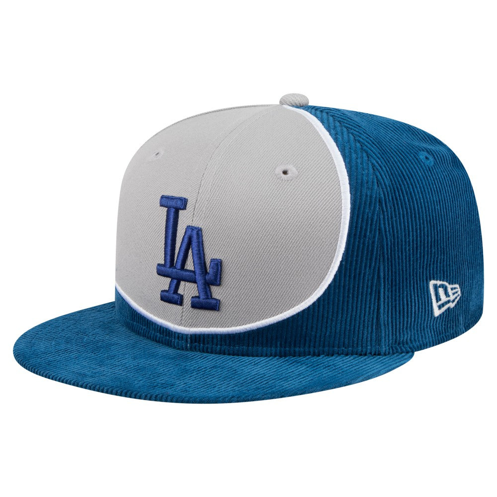 MLB Los Angeles Dodgers New Era Retro Split Corduroy Snapback Hat