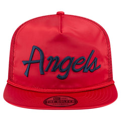 MLB Los Angeles Angels New Era Retro Satin Script Golfer Adjustable Hat