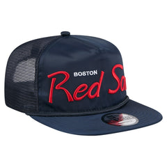 MLB Boston Red Sox New Era Retro Satin Script Golfer Adjustable Hat