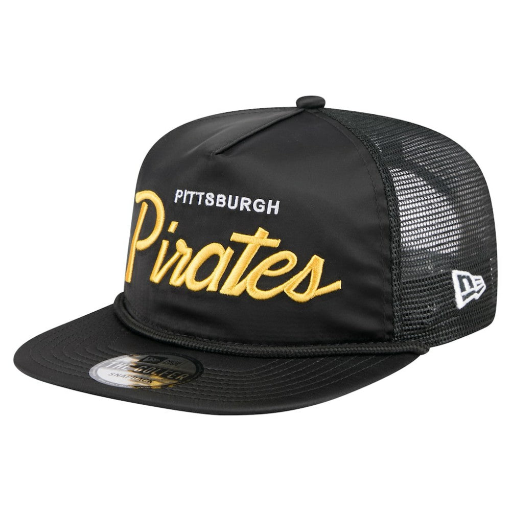 MLB Pittsburgh Pirates New Era Retro Satin Script Golfer Adjustable Hat