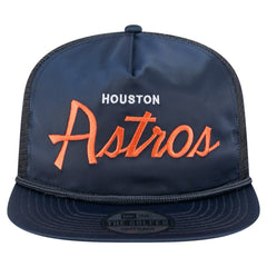 MLB Houston Astros New Era Retro Satin Script Golfer Adjustable Hat