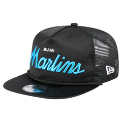 MLB Miami Marlins New Era Retro Satin Script Golfer Adjustable Hat