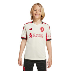 Liverpool Youth 2025/26 Away Replica Jersey - Adidas White