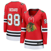 NHL Red Connor Bedard Chicago Blackhawks Fanatics Women's Centennial Breakaway Player Jersey
