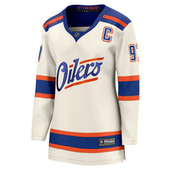 NHL Light Beige Connor McDavid Edmonton Oilers Fanatics Women's Alternate Breakaway Jersey