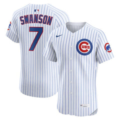 MLB Dansby Swanson Chicago Cubs Nike Home Elite Jersey