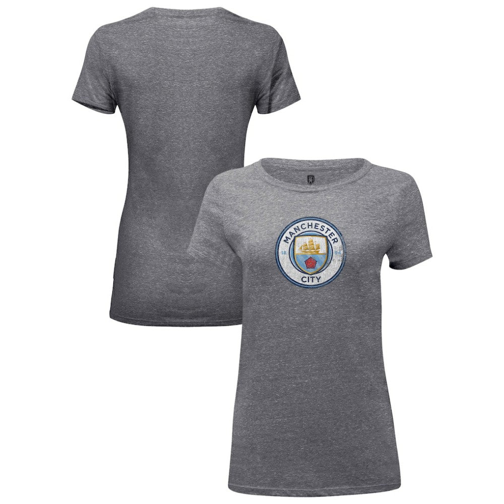 Manchester City 1863FC Women's Color Badge Tri-Blend T-Shirt - Heather Gray