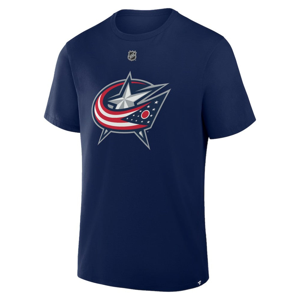 NHL Navy Zach Werenski Columbus Blue Jackets Fanatics Authentic Stack Name & Number T-Shirt