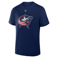 NHL Navy Adam Fantilli Columbus Blue Jackets Fanatics Authentic Stack Name & Number T-Shirt