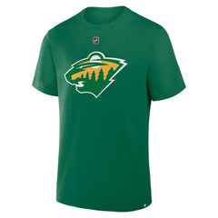 NHL Kelly Green Matthew Boldy Minnesota Wild Fanatics Authentic Stack Name & Number T-Shirt