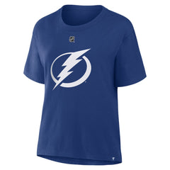 NHL Blue Nikita Kucherov Tampa Bay Lightning Fanatics Women's Authentic Stack Name & Number T-Shirt