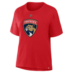 NHL Red Matthew Tkachuk Florida Panthers Fanatics Women's Authentic Stack Name & Number T-Shirt