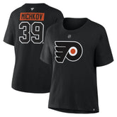 NHL Black Matvei Michkov Philadelphia Flyers Fanatics Women's Authentic Stack Name & Number T-Shirt