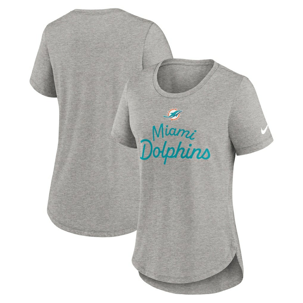 Women's Script Tri-Blend T-Shirt - Miami Dolphins