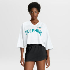 Women's Primetime Cropped Mesh Dri-FIT Fashion Jersey - Miami Dolphins