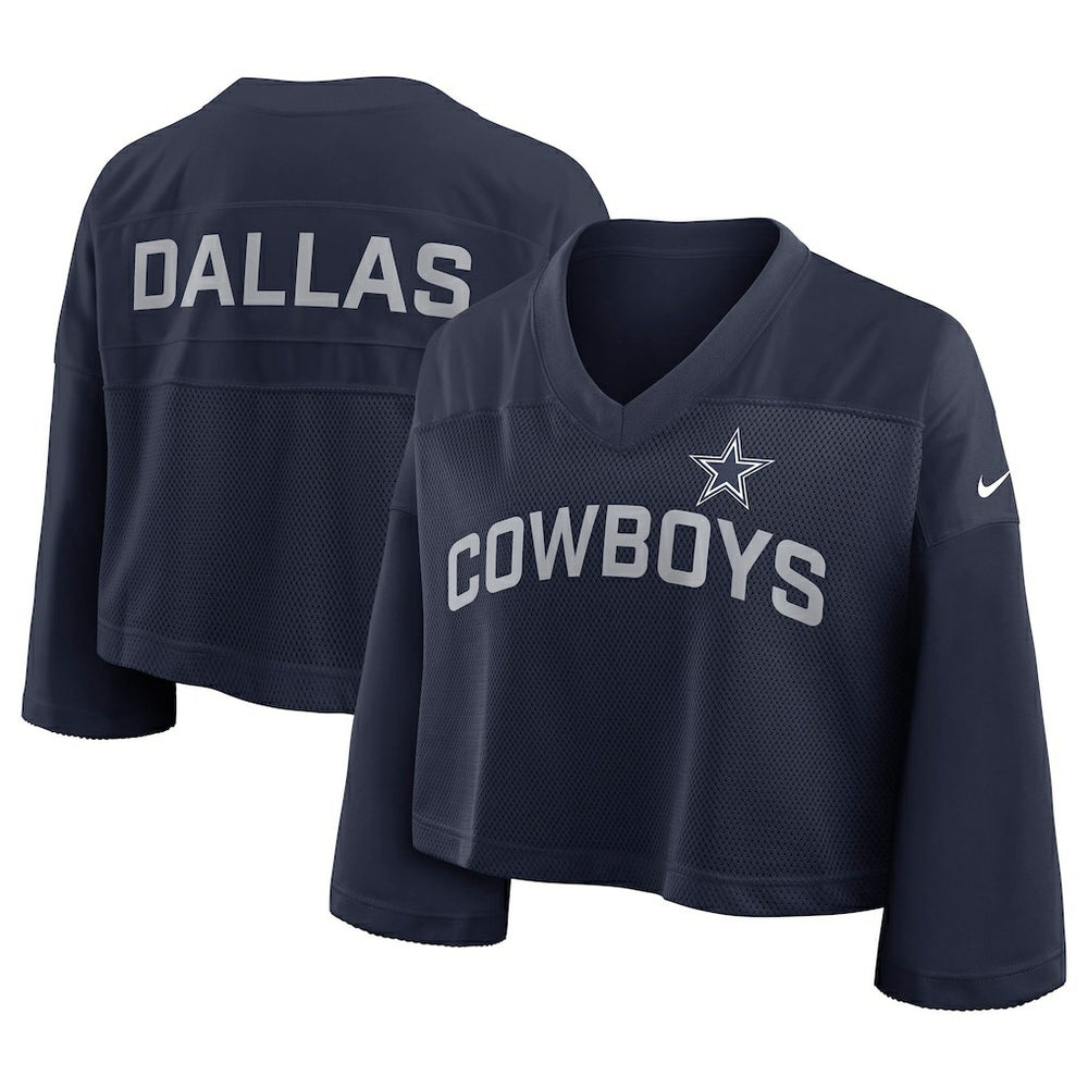 Women's Primetime Cropped Mesh Dri-FIT Fashion Jersey - Dallas Cowboys