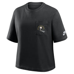Women's Rewind Pocket Boxy T-Shirt - Pittsburgh Steelers