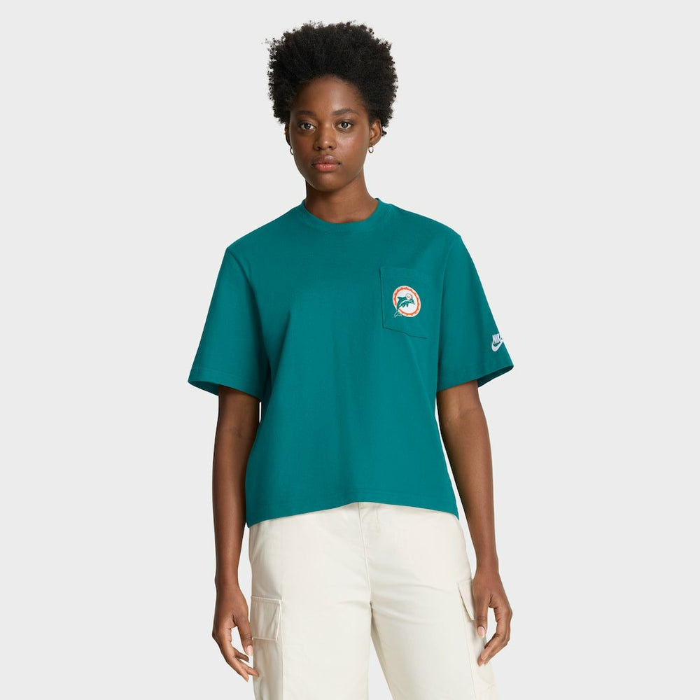 Women's Rewind Pocket Boxy T-Shirt - Miami Dolphins