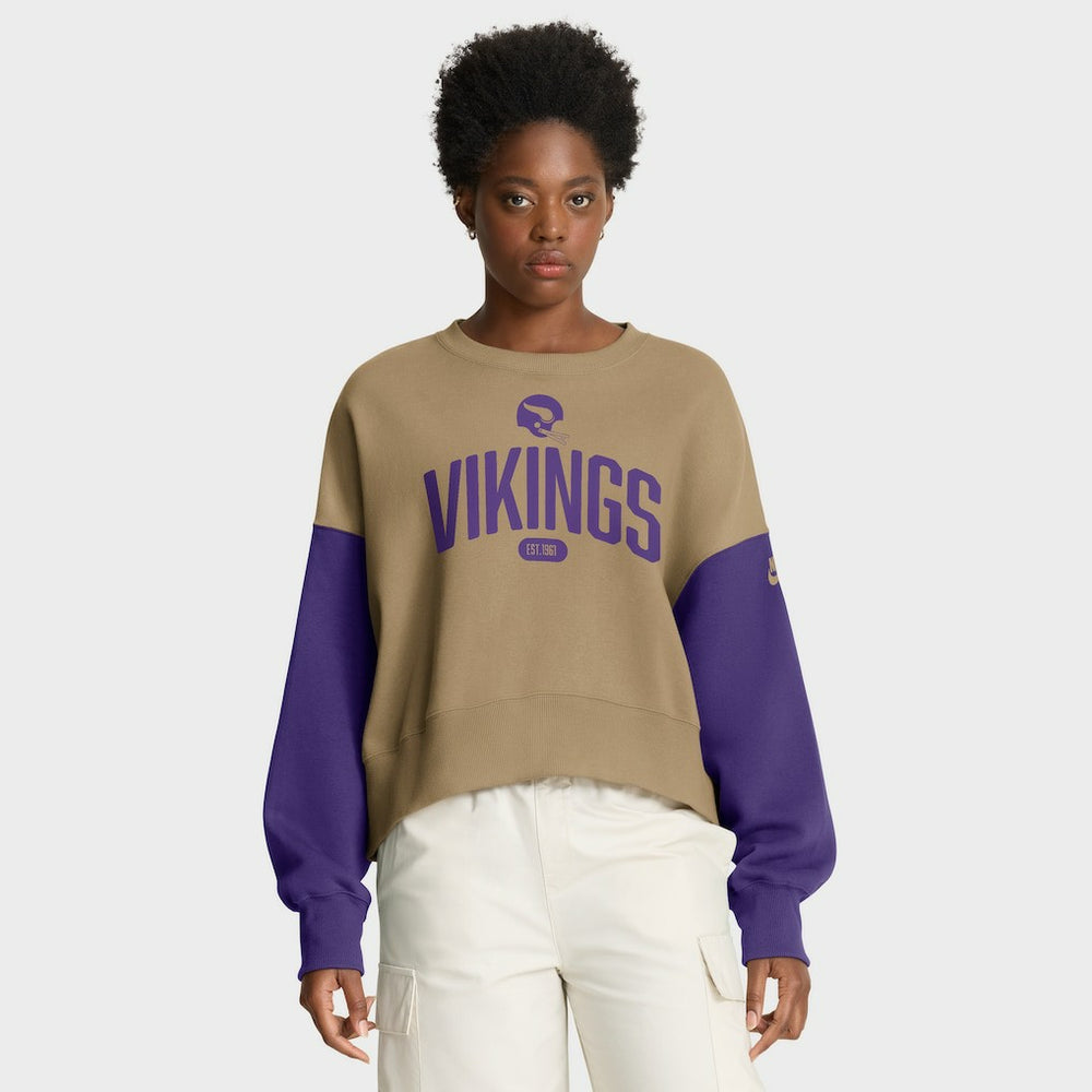 Women's Oversized Rewind Pullover Sweatshirt - Minnesota Vikings