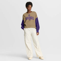 Women's Oversized Rewind Pullover Sweatshirt - Minnesota Vikings