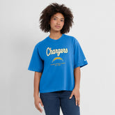 Women's Essential Script Relaxed Boxy T-Shirt - Los Angeles Chargers