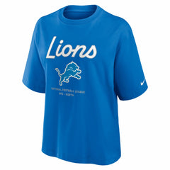 Women's Essential Script Relaxed Boxy T-Shirt - Detroit Lions
