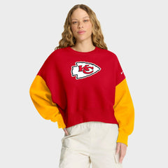 Women's Oversized Color-Block Pullover Sweatshirt - Kansas City Chiefs