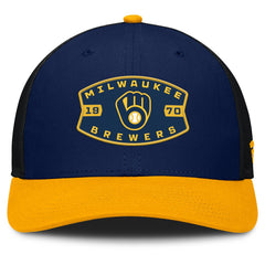 MLB Milwaukee Brewers Fanatics Cutoff Adjustable Trucker Hat