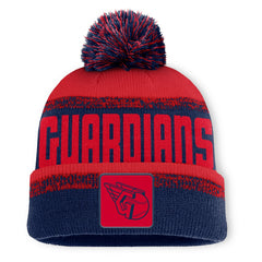 MLB Cleveland Guardians Fanatics No-Doubter Cuffed Knit Hat with Pom
