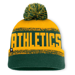 MLB Athletics Fanatics No-Doubter Cuffed Knit Hat with Pom