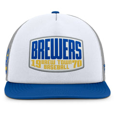 MLB Milwaukee Brewers Fanatics Cranked Foam Front Patch Trucker Adjustable Hat