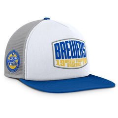 MLB Milwaukee Brewers Fanatics Cranked Foam Front Patch Trucker Adjustable Hat