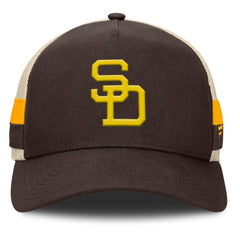 MLB San Diego Padres Fanatics Inherited Side Stripe Trucker Adjustable Hat