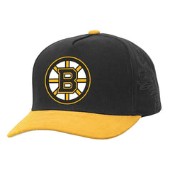 NHL Black/Gold Boston Bruins Mitchell & Ness May Flowers Pro Crown Adjustable Hat