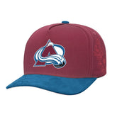 NHL Burgundy/Blue Colorado Avalanche Mitchell & Ness May Flowers Pro Crown Adjustable Hat