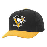 NHL Black/Gold Pittsburgh Penguins Mitchell & Ness May Flowers Pro Crown Adjustable Hat