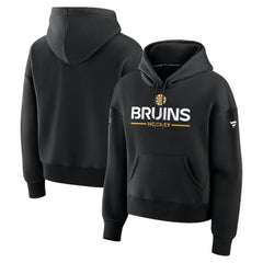 NHL Black Boston Bruins Fanatics Women's Authentic Pro Primary Pullover Hoodie