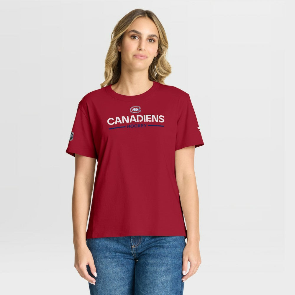 NHL Red Montreal Canadiens Fanatics Women's Authentic Pro Primary T-Shirt