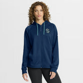 NHL Deep Sea Blue Seattle Kraken Fanatics Women's Authentic Pro Rink Raglan Full-Zip Hoodie