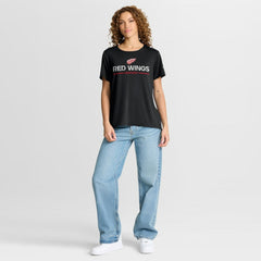 NHL Black Detroit Red Wings Fanatics Women's Authentic Pro Rink Tech T-Shirt