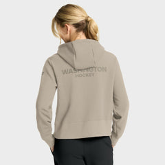 NHL Tan Washington Capitals Fanatics Women's Authentic Pro Road Tri-Blend Quarter-Zip Hoodie