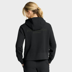 NHL Black Pittsburgh Penguins Fanatics Women's Authentic Pro Road Tri-Blend Quarter-Zip Hoodie